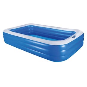 Piscina Inflável Retangular Azul 540 Litros 180 Cm Pvc Com Bomba E Forro Vg+