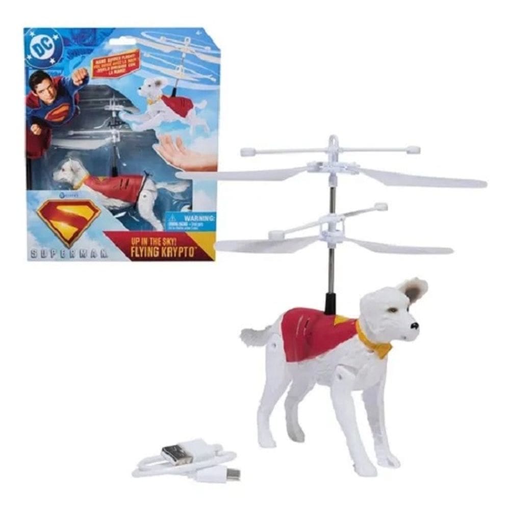 Superman O Filme – Krypto Super Cão Voador 17 Cm – Flutua Voa na Mão  - Sunny