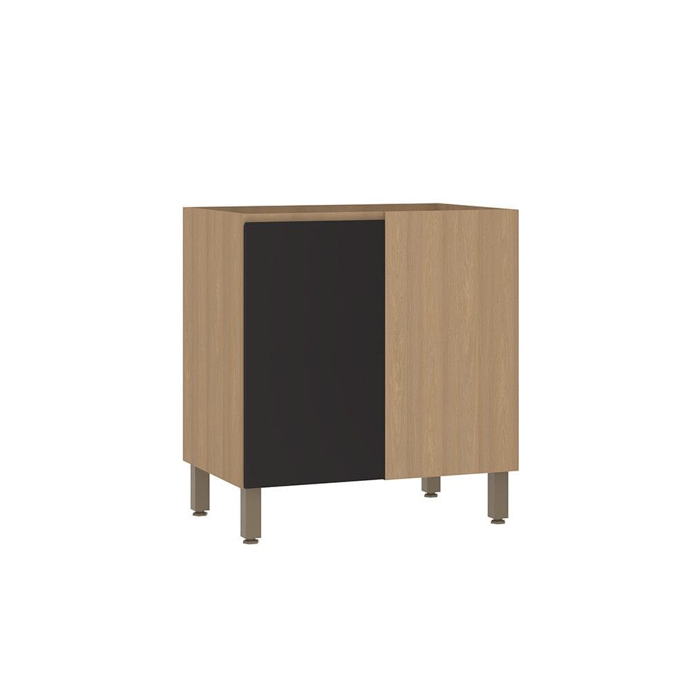 Balcão de Cozinha Canto Reto 80cm 1 Porta sem Tampo Slim Luciane Móveis