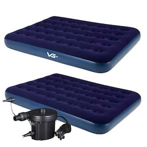 Kit 2 Colchões Infláveis Casal Flocked Comfort Com Bomba Elétrica Vg Plus 110v