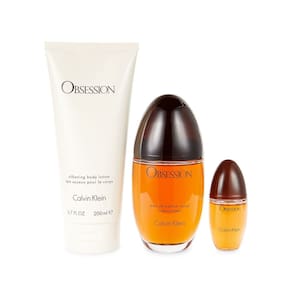 Conjunto de perfumes CALVIN KLEIN OBSESSION para mulheres: 100mL + 15mL +