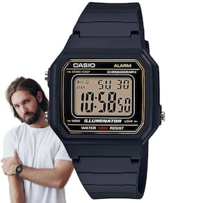 Relógio de Pulso Casio Masculino Digital Quadrado Prova Dagua 50 Metros Esportivo Preto W-217H-9AVDF
