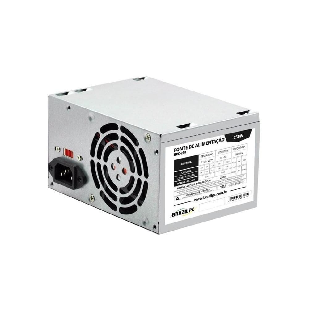 Fonte Atx 230w Real Brazilpc Bpc-230v1.2 230w O&m C/cabo