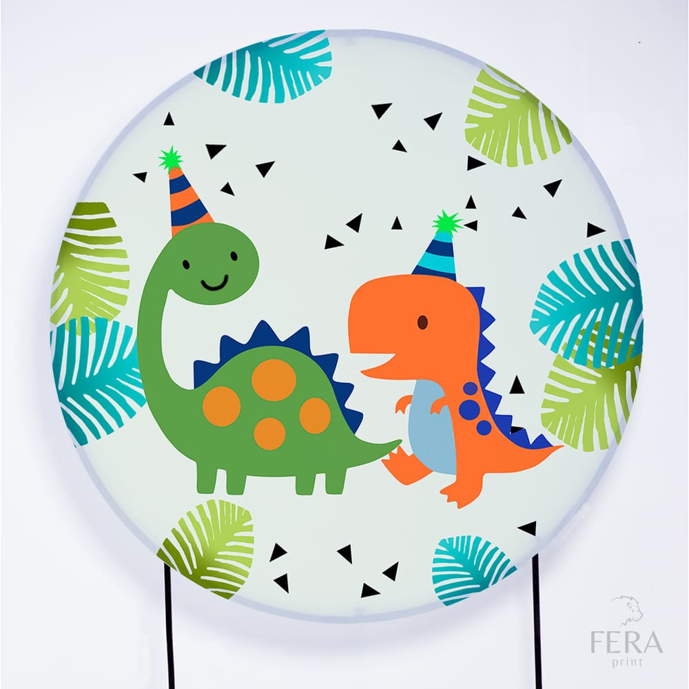 Painel Decorativo para Festa 1,80x1,80 metros Vesti Fácil com Elástico Dinossauros - Fera Print