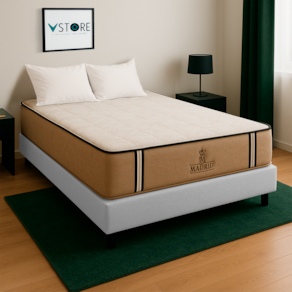Cama Box Viúvo Branco Colchão Madrid Molas Vstore 128x188x28