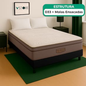 Cama Box Baú Viúvo Preto E Colchão Los Angeles Molas Vstore