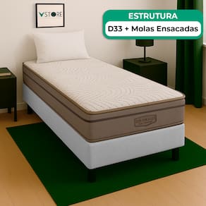 Cama Box Branco Colchão Los Angeles Molas Vstore 78x188
