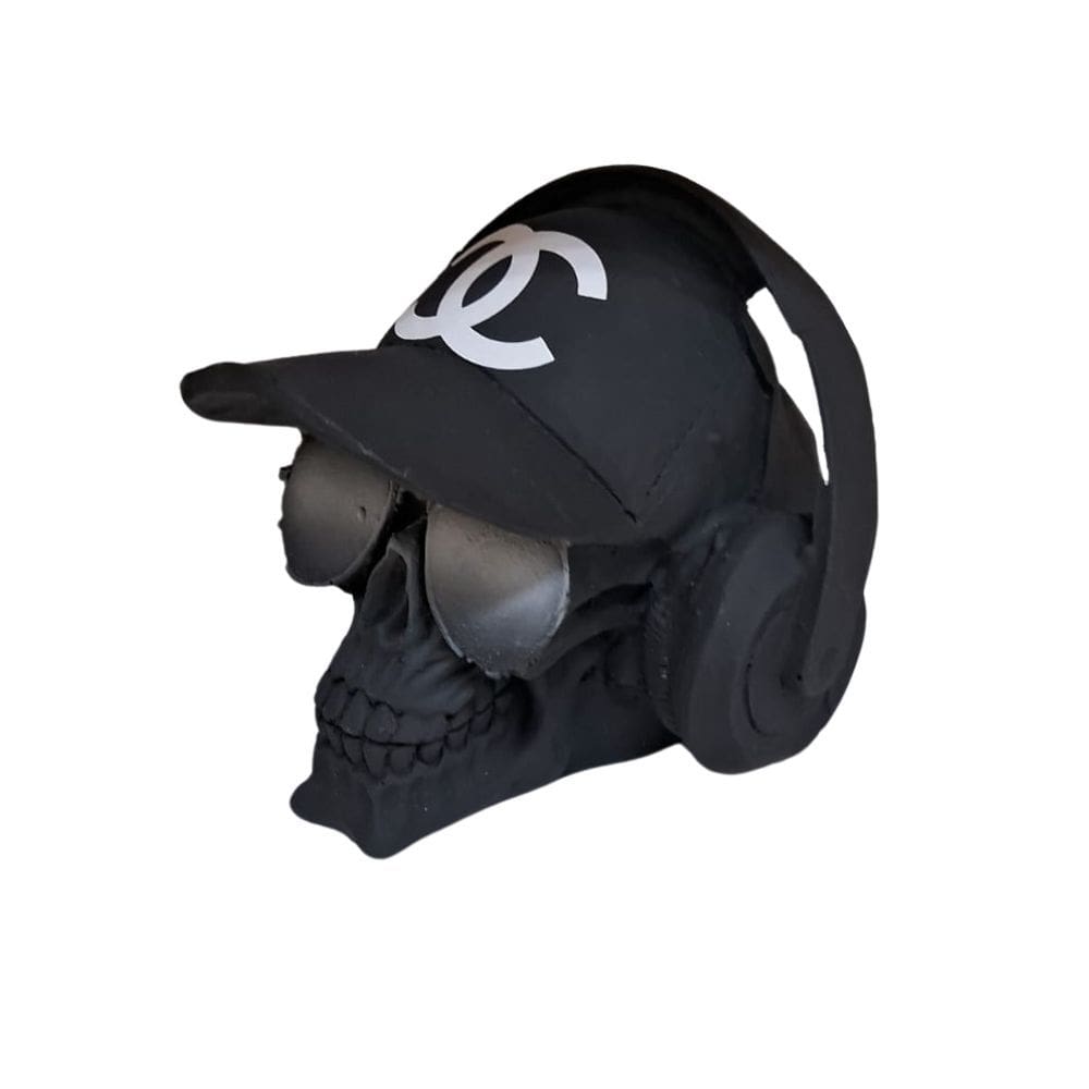 Caveira Boné Preta Chanel R.Skull Brand-02