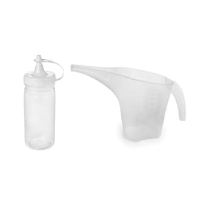 Jarra Medidora 800ml Bico Funil e Bisnaga 380ml Transparente