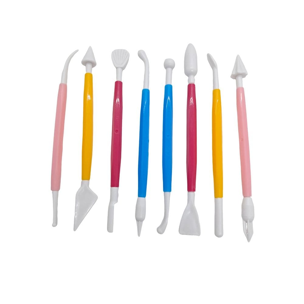 Kit De Estecas Para Pasta Amaricana Modelagem 8 Ferramentas