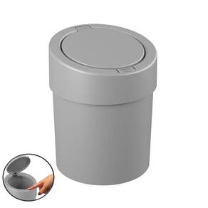Lixeira 5,4 Litros com Tampa Click Press Cozinha Banheiro Cinza - 10908 Coza