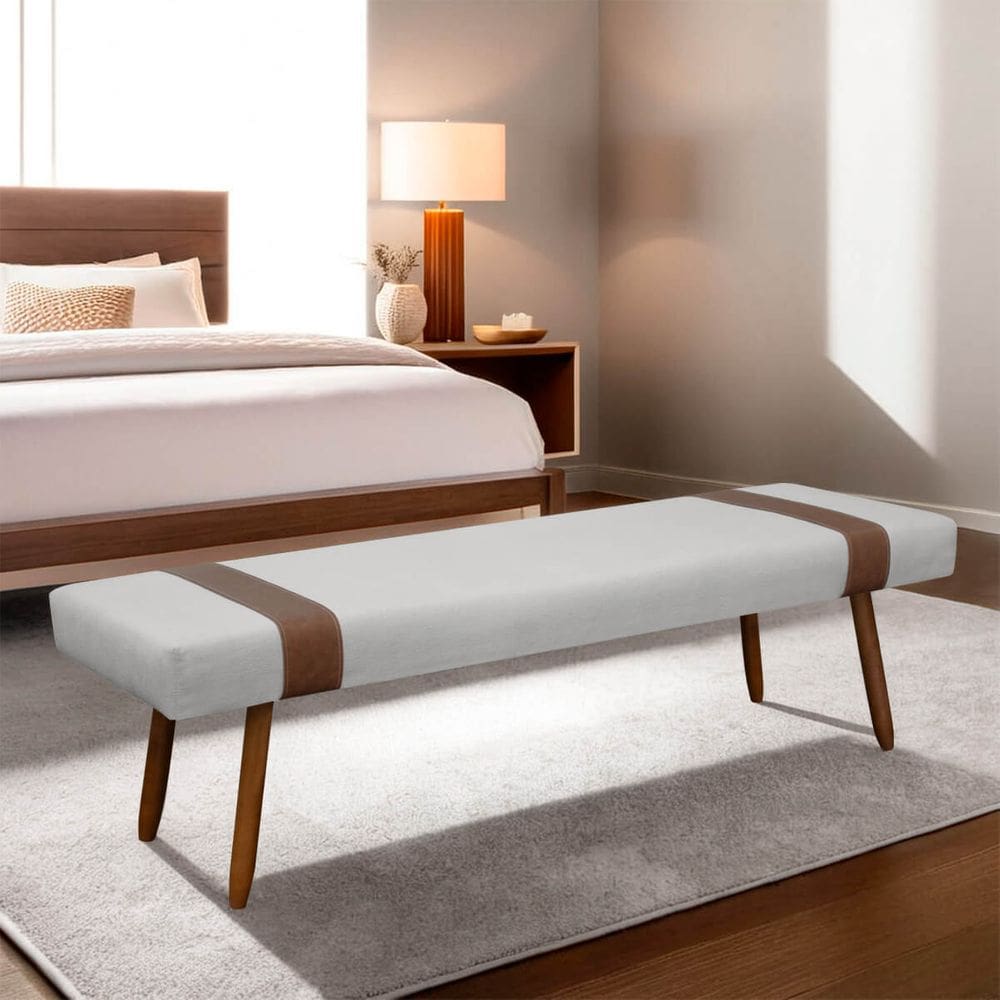 Puff Recamier Retangular para Sala Quarto Belt 160cm Bouclê - SOFA STORE