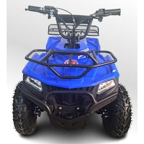 Quadriciclo 49cc Mini Touro Azul Automático Partida Elétrica Farol Gasolina com Óleo 2 Tempos BARZI MOTORS