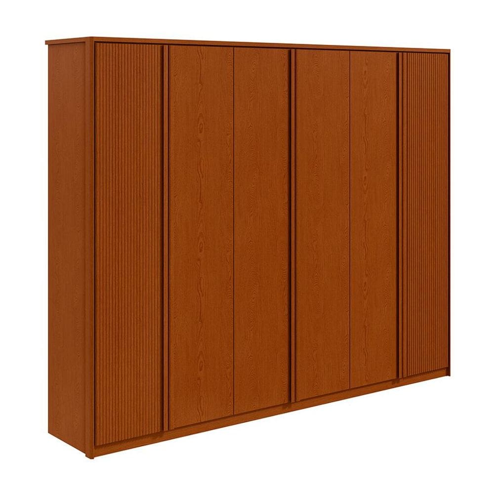 Guarda-Roupa Casal Ollie sem Pés 6 Portas 6 Gavetas Frassino
