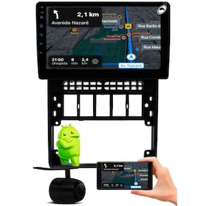 Multimidia 2 Din 9" Polegadas Android Tela Flutuante Gol Parati Saveiro G2 Android Auto Car Play + Câmera Ré