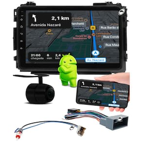 Multimidia 2 Din 9" Polegadas Android HRV 2015 a 2021 2GB + 32GB Android Auto Car Play + Câmera de Ré