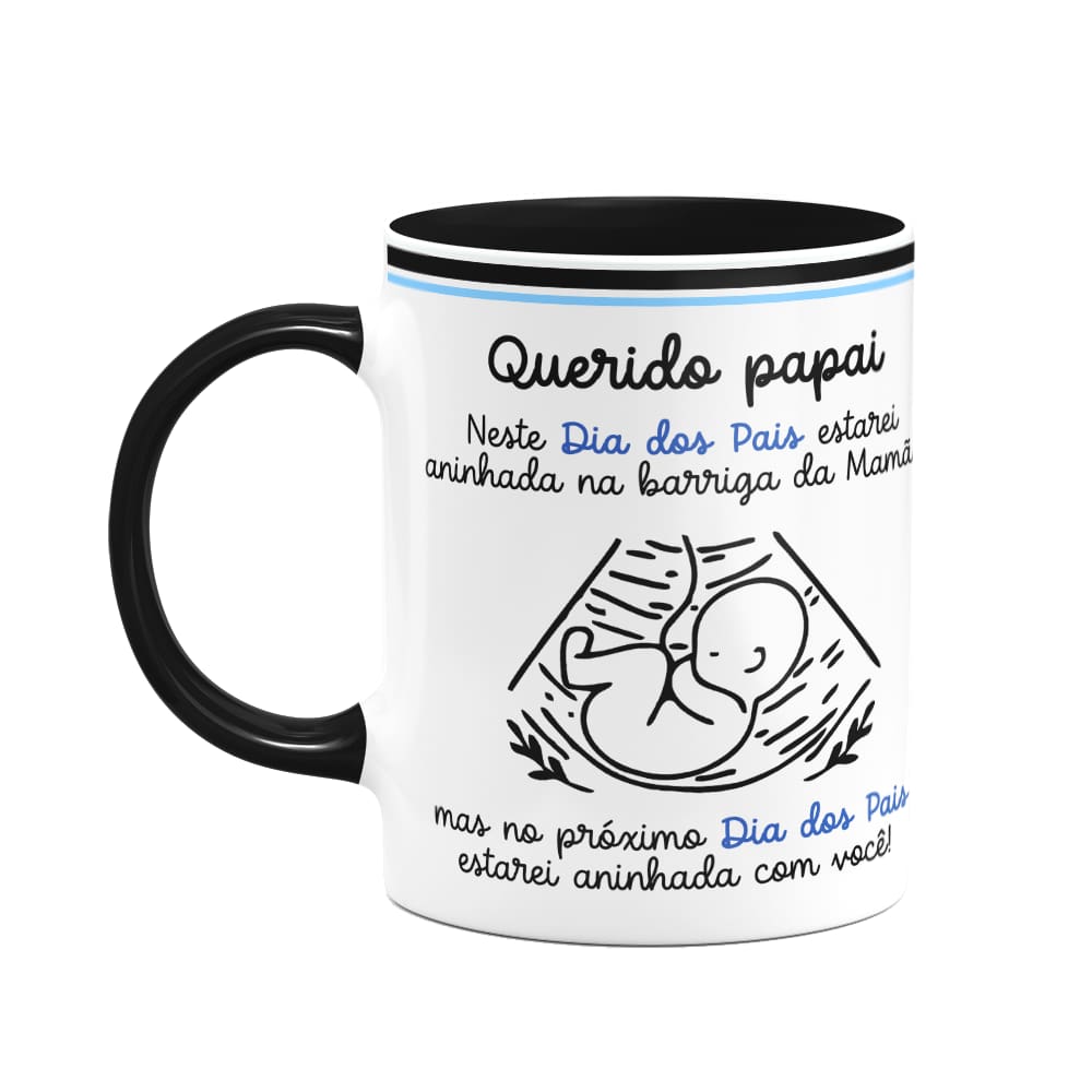 Caneca dos Pais - Querido futuro papai de menino - D-black