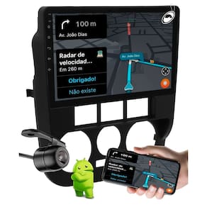 Multimidia 2 Din 9" Polegadas Android Gol Saveiro Parati G4 + Moldura + Câmera Ré