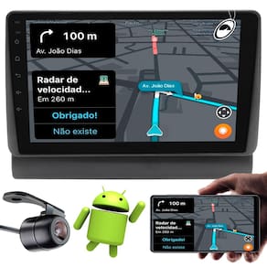 Multimídia 2 Din 9`` Android Uno Mille 94/13 Fiorino 97/13 + Câmera Ré