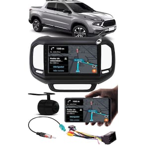Multimídia 2 Din 9`` Polegadas Toro Android USB Bluetooth 1GB 32GB + Moldura Painel + Chicotes + Câmera de Ré