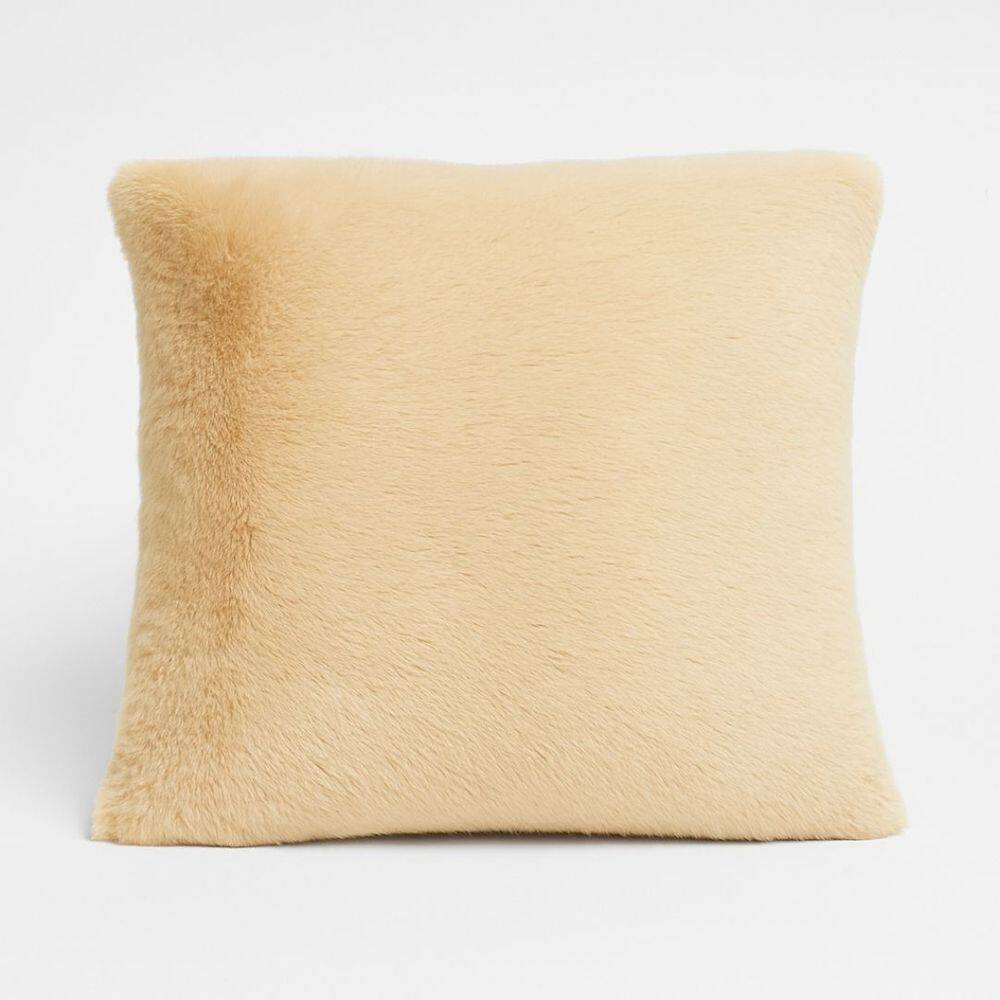 Almofada Decorativa Roma Bege Felpudo Com Enchimento 42x42cm - Jolitex