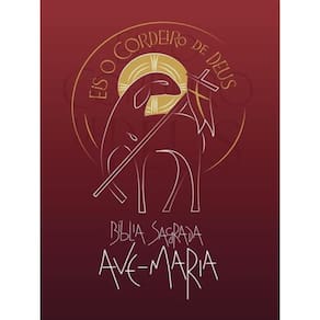 Bíblia Sagrada Ave-Maria - Eis O Cordeiro De Deus - Vermelha