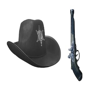 Fantasia Xerife Cowboy Garrucha Chapeu Adulto Festa Junina