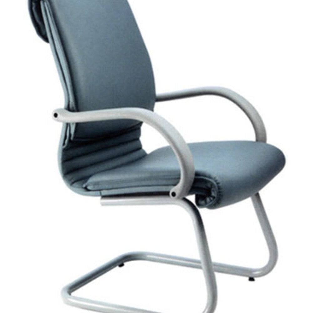 Cadeira para Escritório Luxuosa com Braço Fixo Chief Cinza
