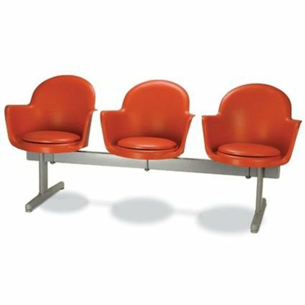 Cadeira para Escritório 3 Lugares Moon Vermelho