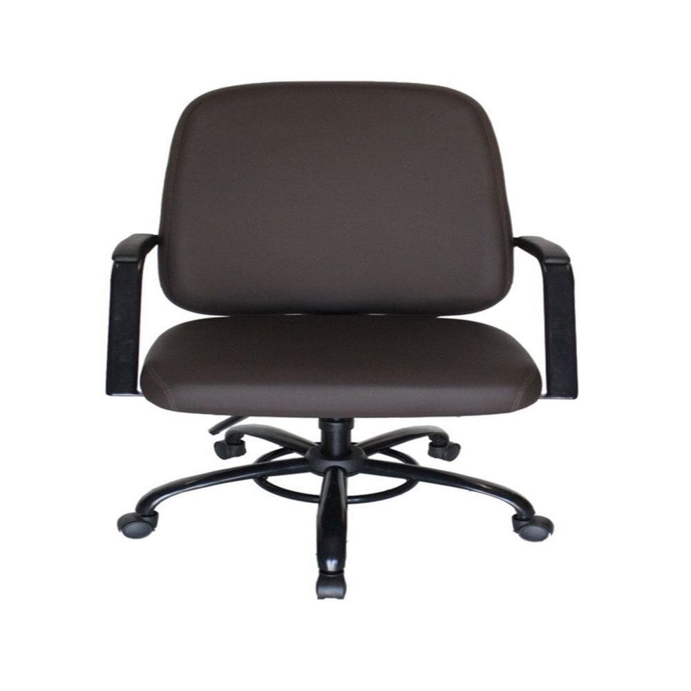 Cadeira Plus Size até 230kg com Base Giratória Linha Plus Size Marrom
