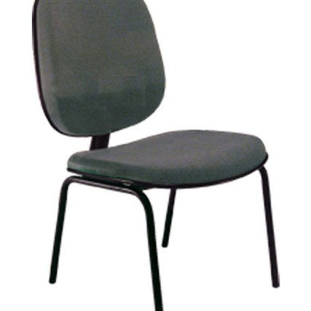 Poltrona Diretor sem Braços Base Fixa com 4 Pés Linha Uno Cinza