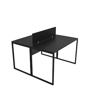Escrivaninha para Escritório 2 Lugares Industrial Preto