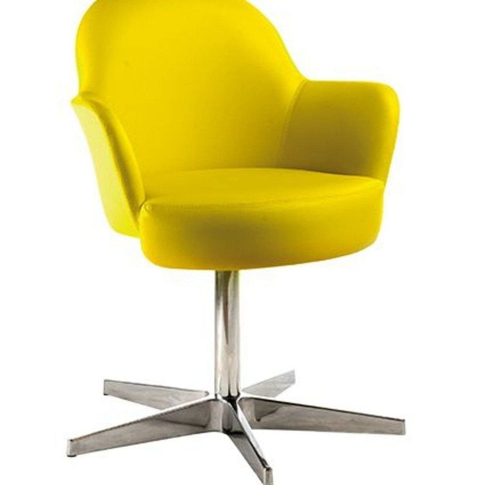 Cadeira para Escritório Recepção Komorory Amarelo
