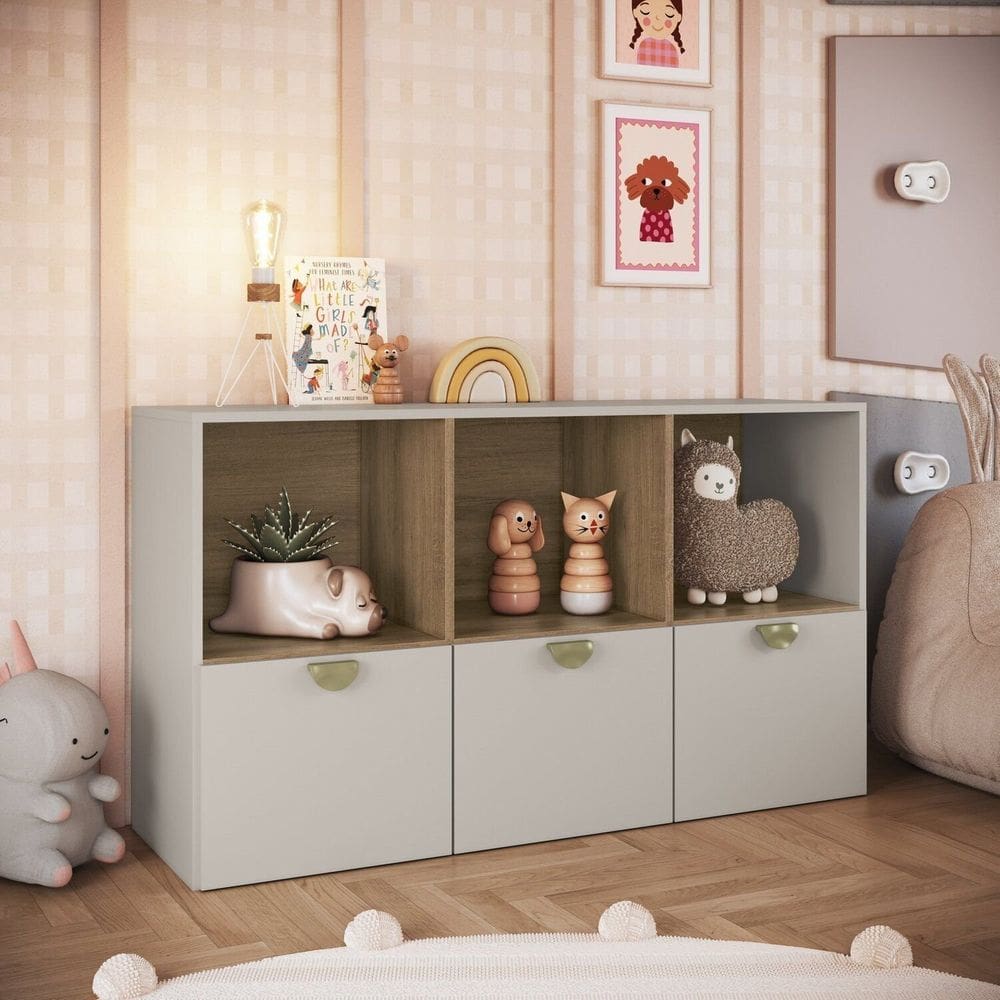 Cômoda para Quarto Infantil com Nichos Lille Arenas