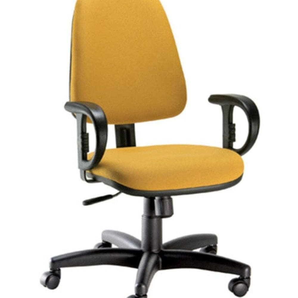 Cadeira para Escritório Diretor com Braços Confort Plus Amarelo