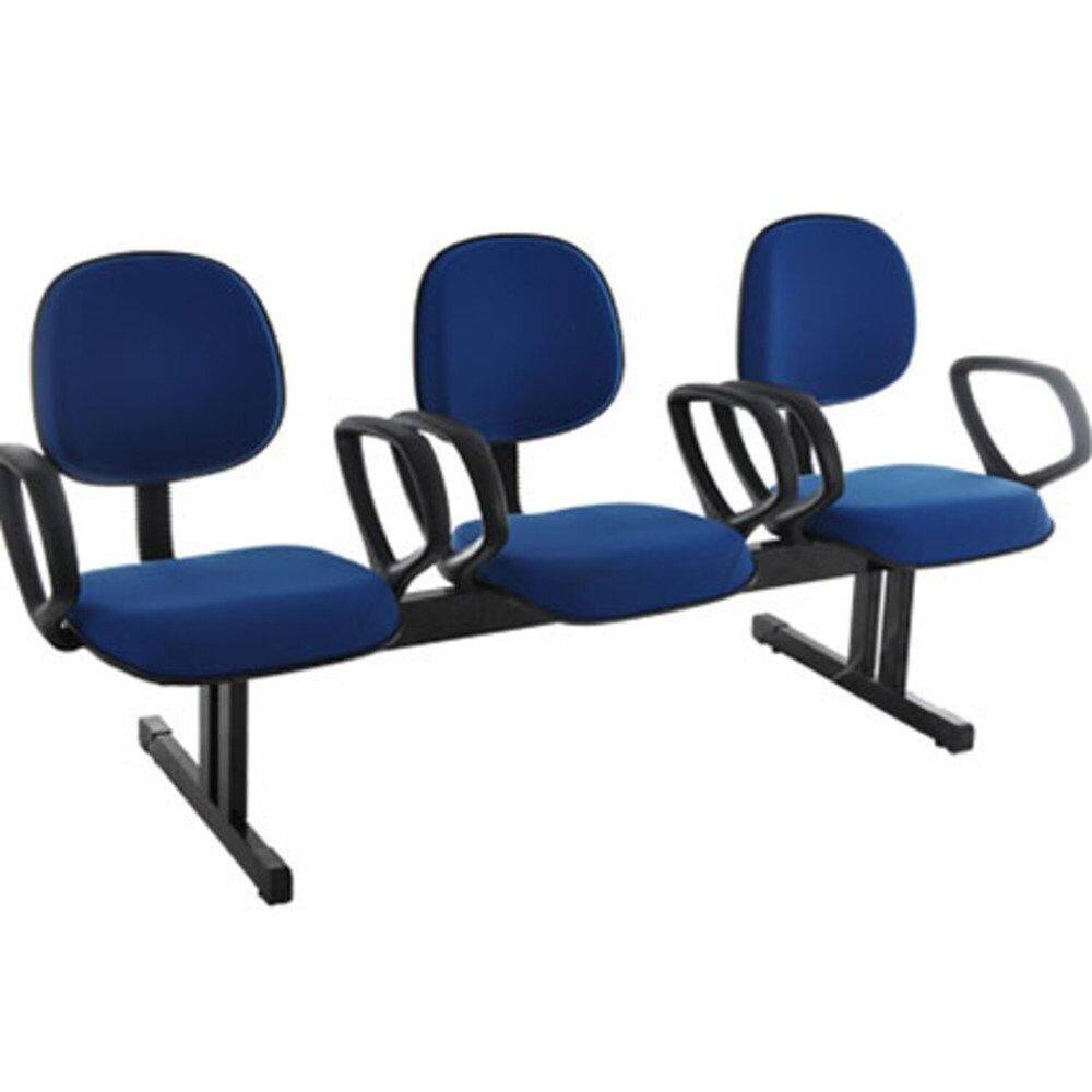 Cadeira para Escritório com 3 Lugares Linha Robust Azul