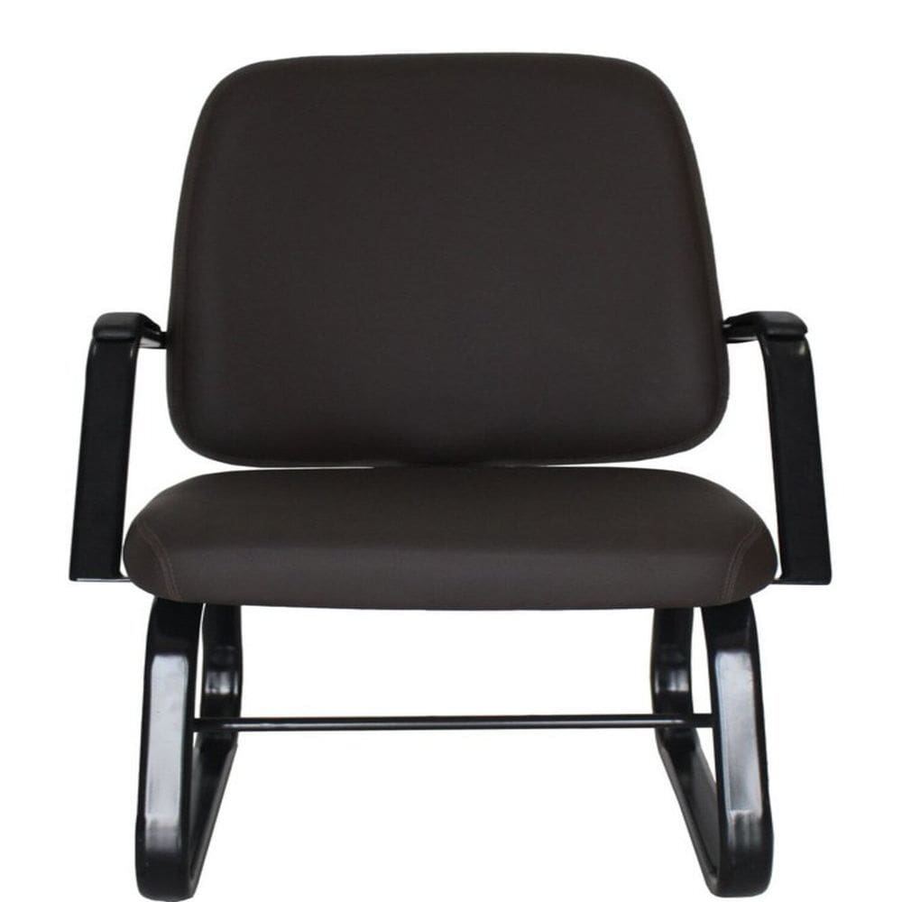 Cadeira para Escritório com Base Fixa Plus Size Preto