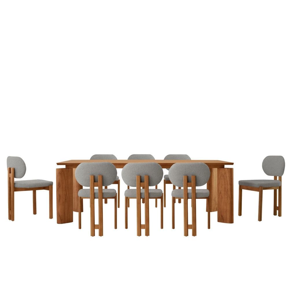 Conjunto para Sala de Jantar com 8 Cadeiras Tokyo Luna / Imbuia Natural