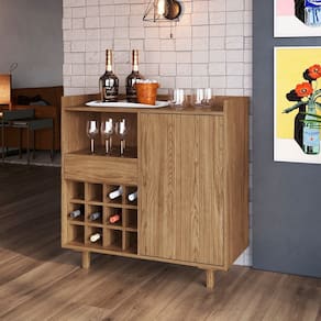 Bar para Sala de Estar 90,6 X 90cm Brisa Olmo