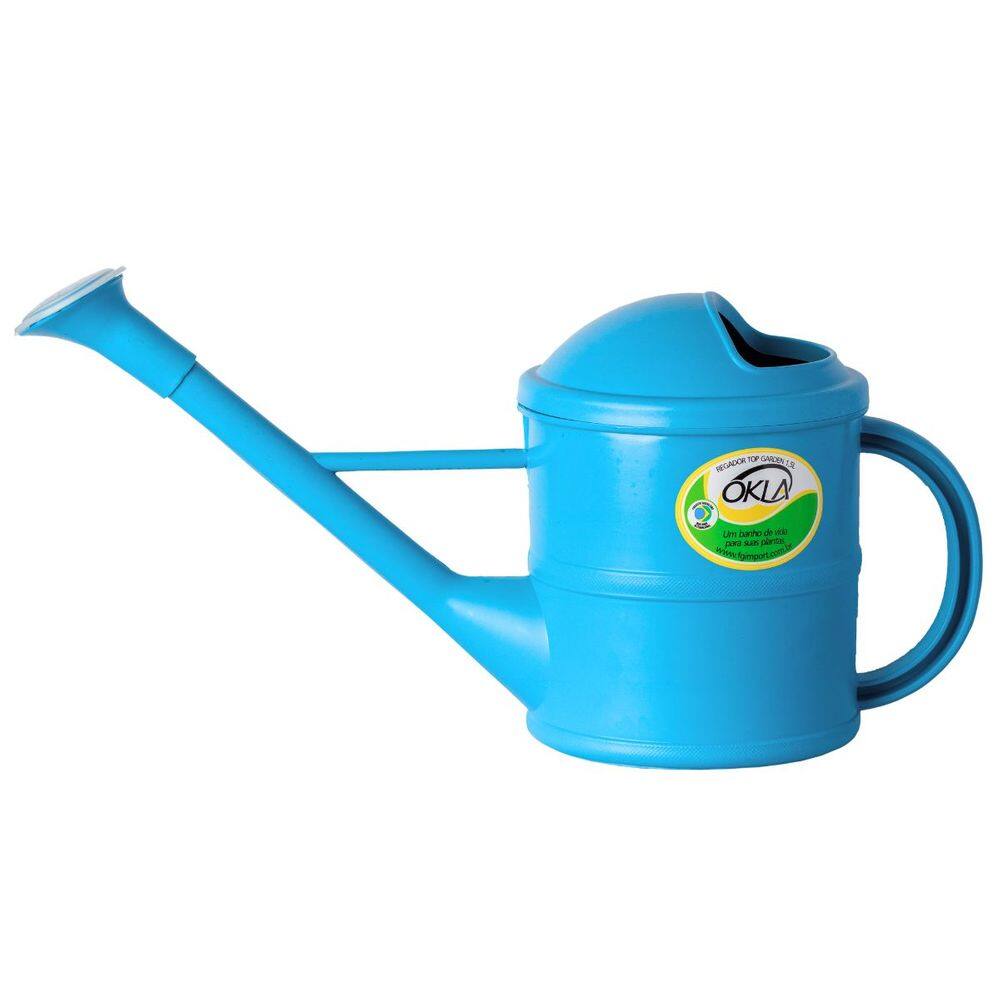 Regador de Plástico Bico Chuveiro (1,5L) Azul Bebê OKLA