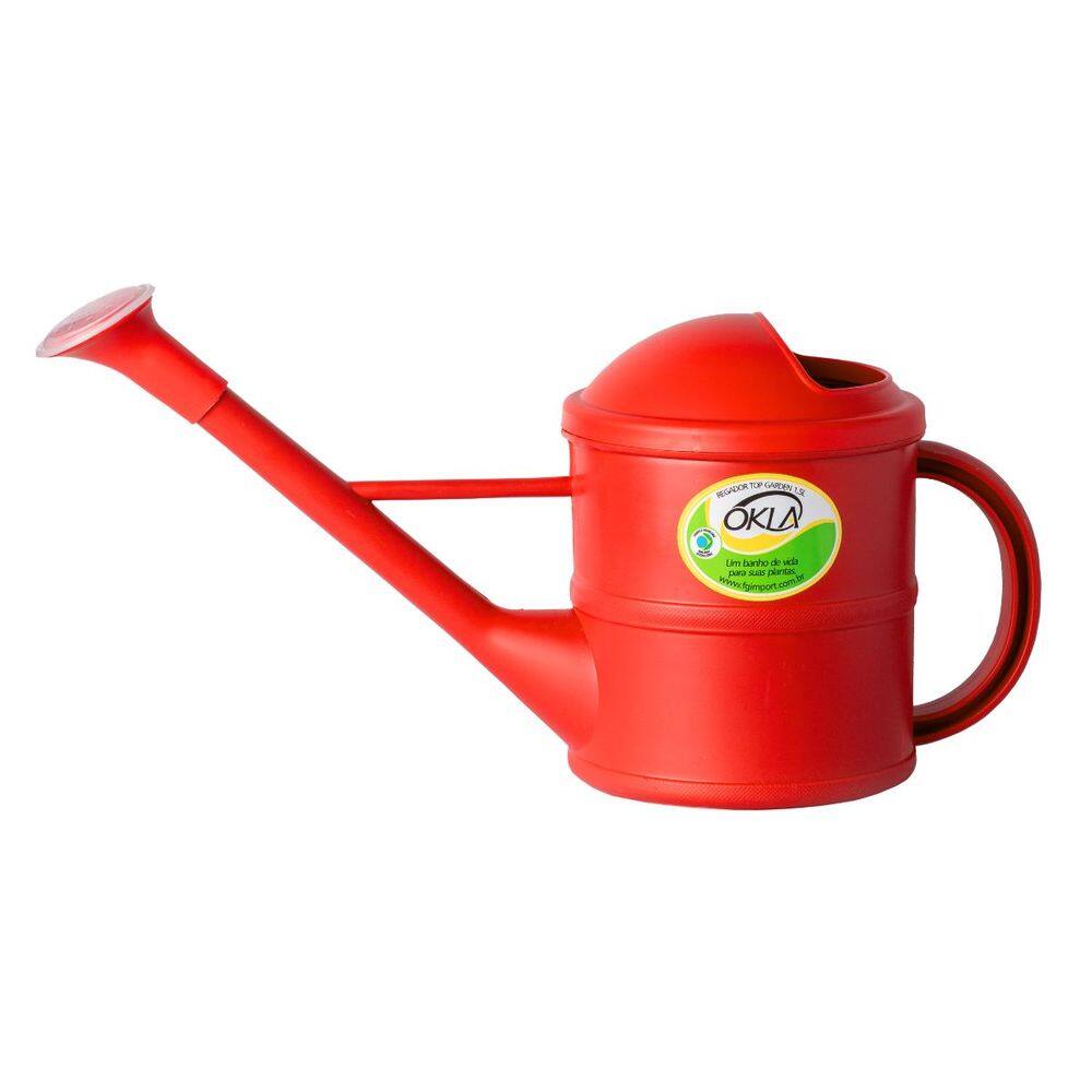 Regador de Plástico Bico Chuveiro (1,5L) Vermelho OKLA