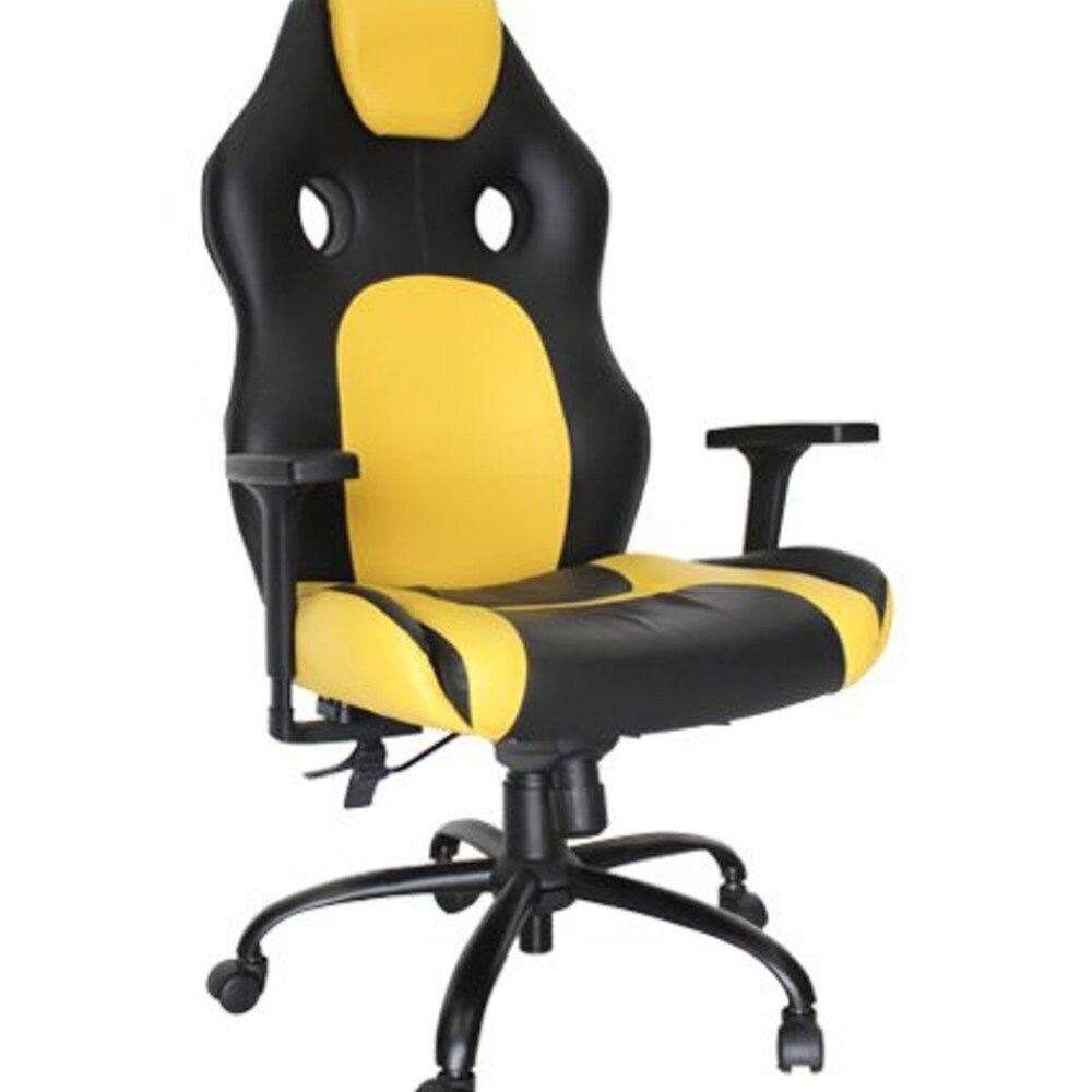 Cadeira para Escritório Gamer Giratória Gamer Racing Amarelo / Preto