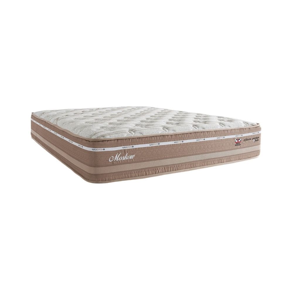 Colchão Queen Molas Maxspring Moskow Herval Bege/Branco