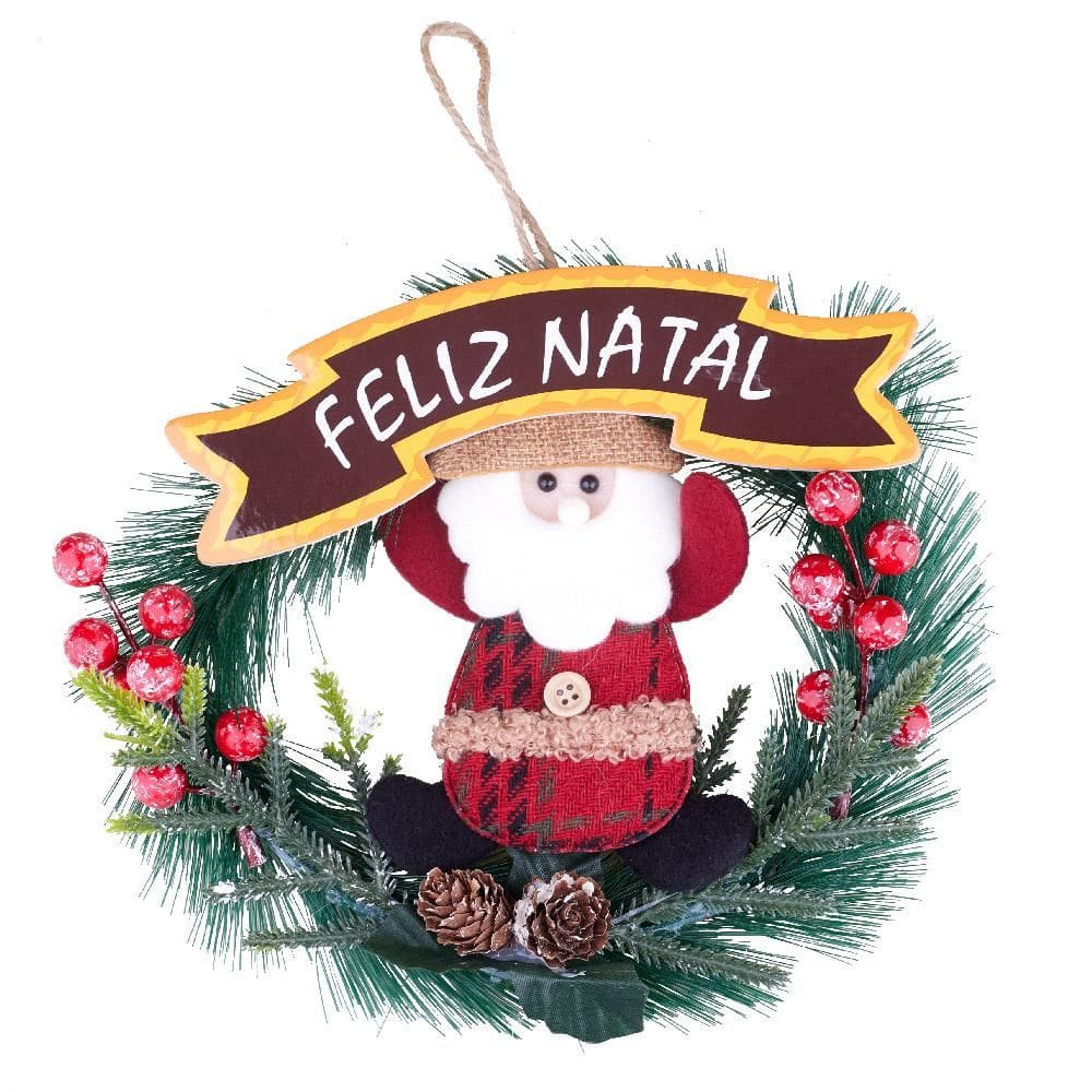 Guirlanda de Natal Noel 18cm Cazza