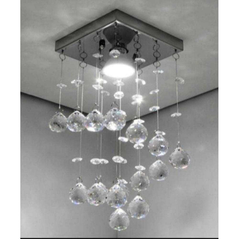 Lustre para sala, quarto, banheiro, hall, Cristal k9 base 14x14