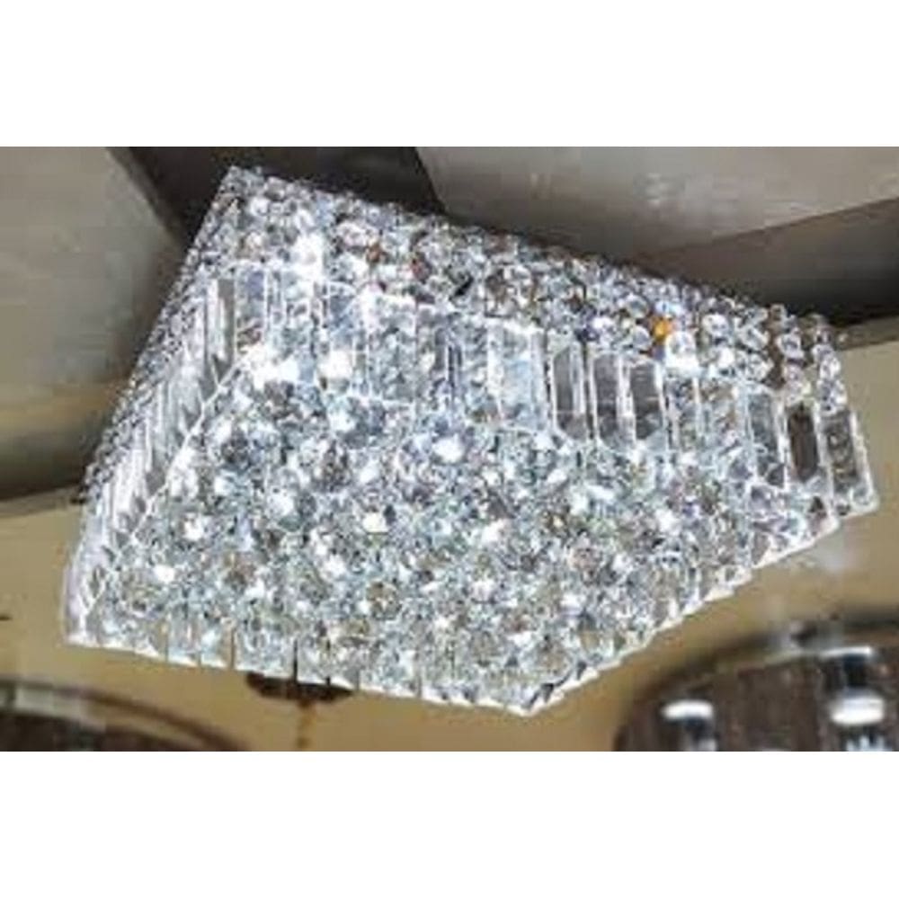 Lustre para quarto, sala, cozinha, hall em Cristal k9, Base 42x42