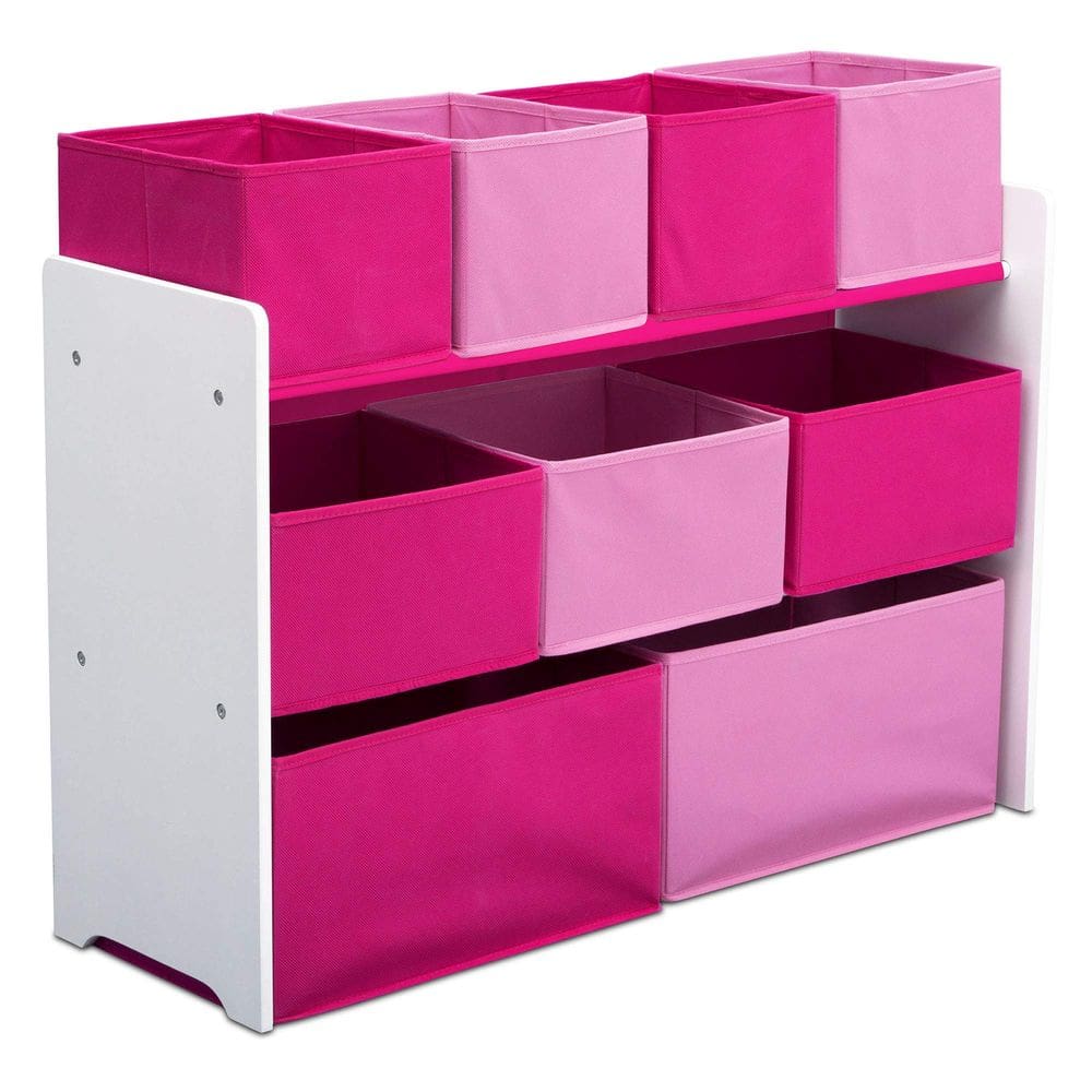 Organizador de brinquedos Delta Children Deluxe Multi-Bin branco/rosa