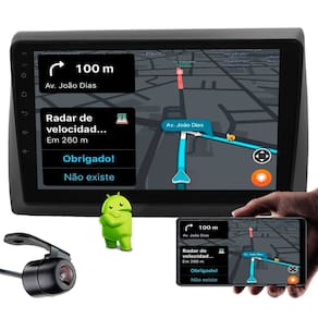 Multimídia 9" Polegadas Android Fiat Stilo 2003 até 2011 + Câmera de Ré