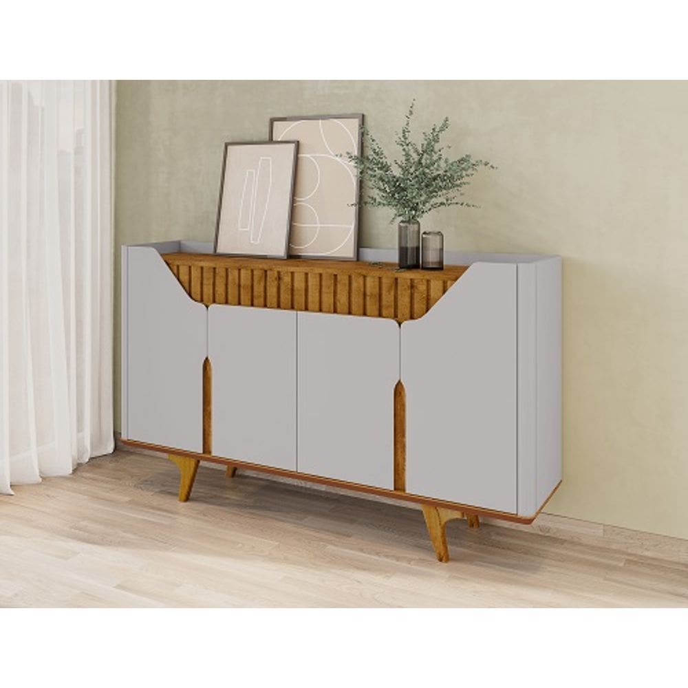 Aparador Buffet Tâmisa Off White/Naturalle - Bechara Móveis