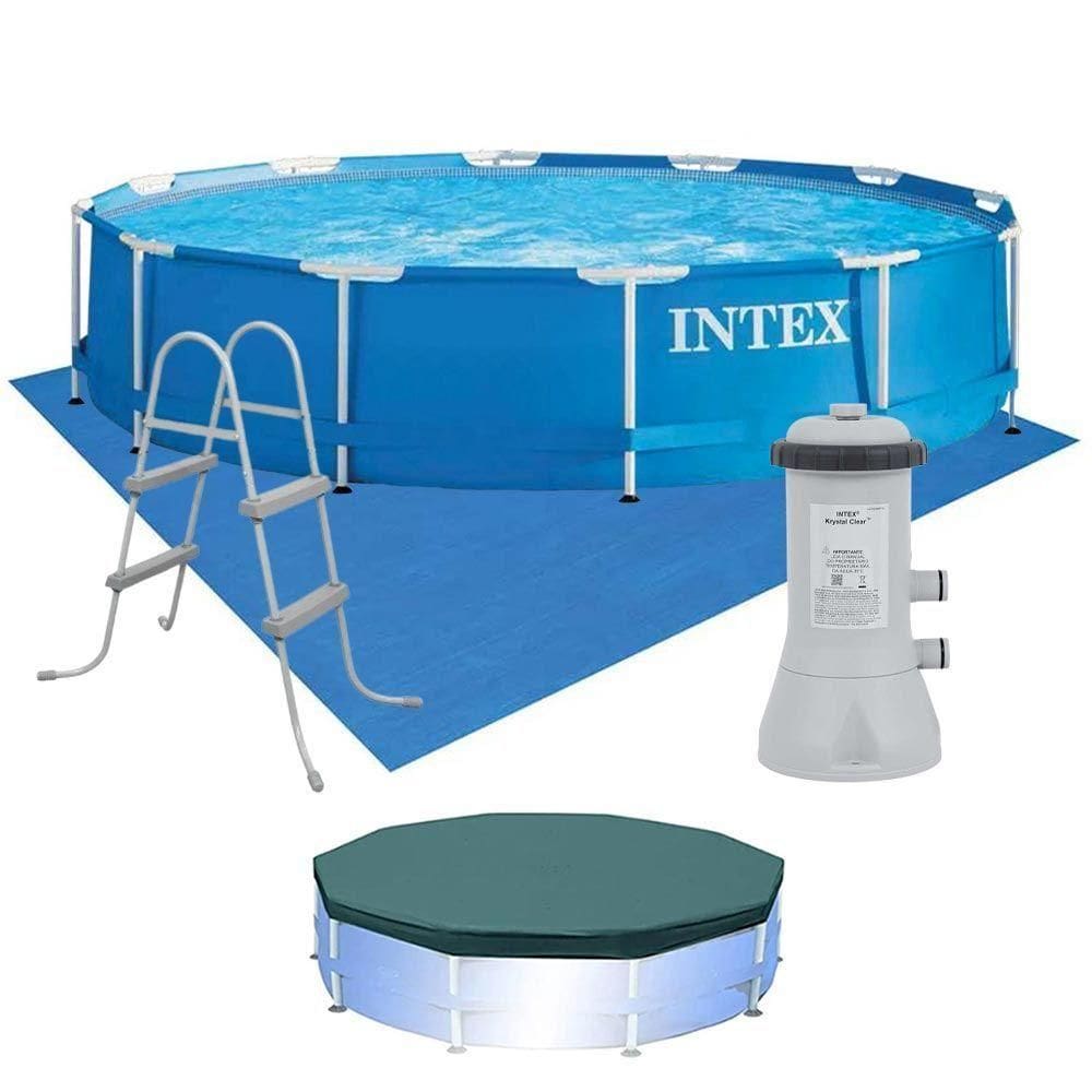 Piscina Estrutural 6.503 Litros Completa Com Filtro 220v - Intex
